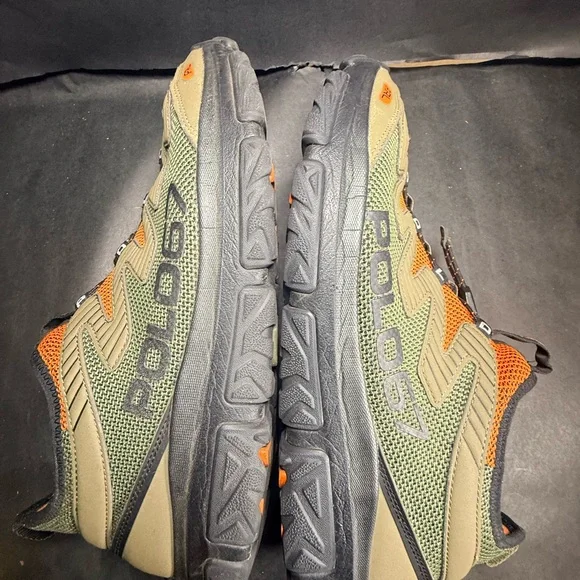Polo Ralph Lauren ADVNTR 300 LT Trail Sneakers Olive Orange Size 12 - Picture 7 of 9